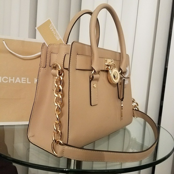 Michael Kors Handbags - new $320 Hamilton AUTHENTIC Mk satchel oyster bag